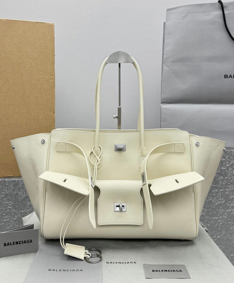 Balenciaga Bel Air Medium Carry All Bag Cream